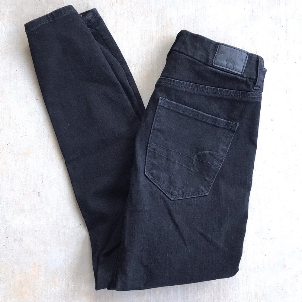 American Eagle Curvy Hi-Rise Jegging Crop Black